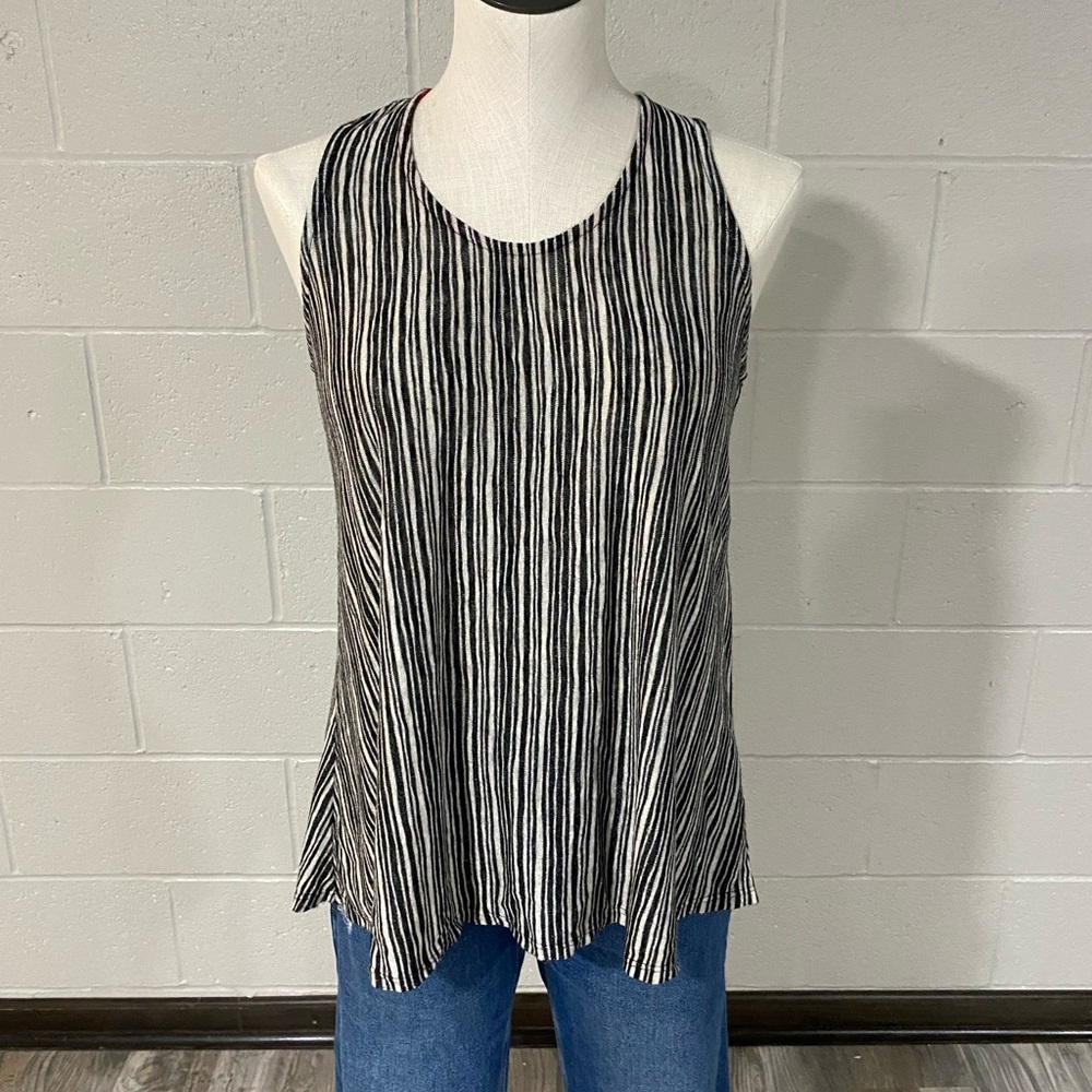 Size small black striped tank top